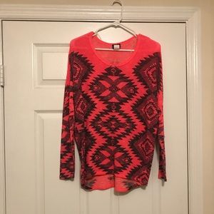 Daytrip bright pink long sleeve top